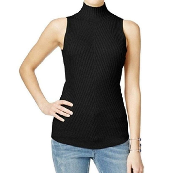 INC International Concepts Tops - INC International Concepts Ribbed Mock Neck Top L